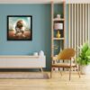 cadre decoratif s binet Lion Tennis