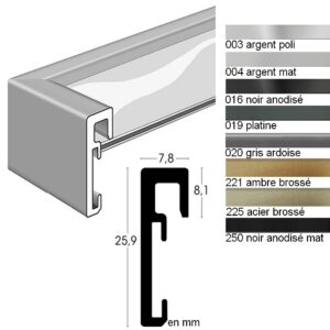 profil cadre standard aluminium alpha nielsen