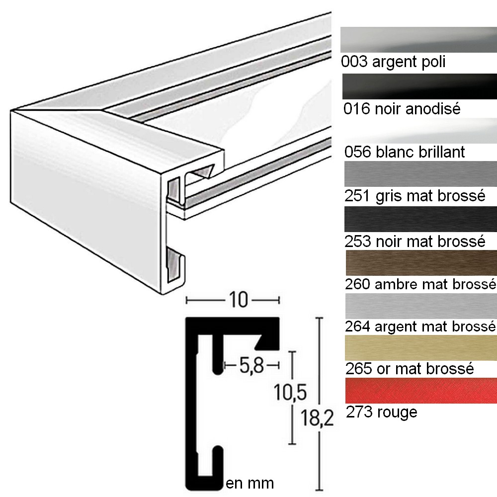profil_cadres_aluminium_nielsen_c2_couleurs profil cadres aluminium nielsen c2