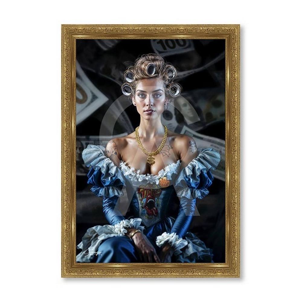tableau_alexandre_granger_girl_power_2_sucette_billet_collier_or_saint_etienne tableau alexandre granger Girl Power II