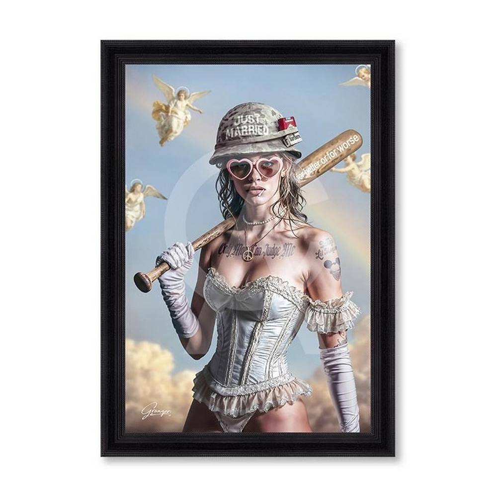 tableau_alexandre_granger_just_married_femme_tatouages_cigarette_montpellier Tableau alexandre granger Just Married