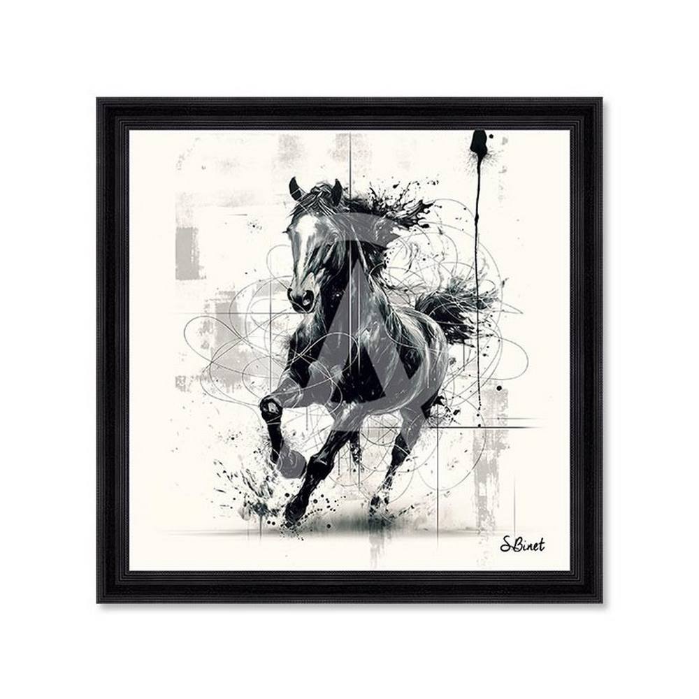tableau_binet_cheval_nb_v3_noir_blanc_sport_equitation_nimes tableau binet Cheval NB V3