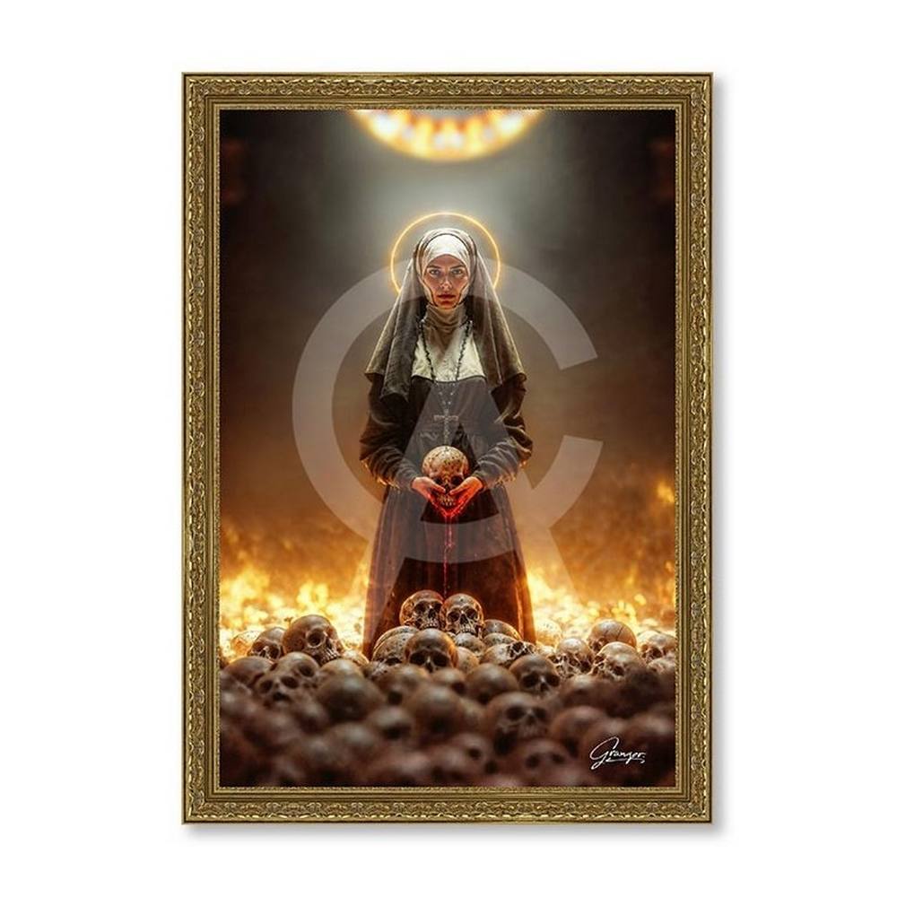 tableau_bloody_religion_alexandre_granger_nonne_tete_crane_toulouse tableau Bloody Religion alexandre granger