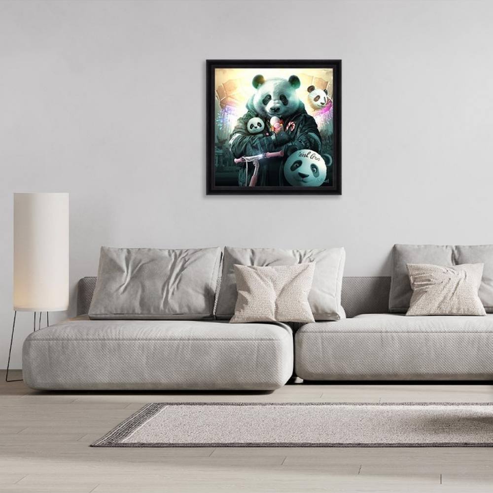 tableau_deco_salon_s_binet_panda_love_tete_maneges_caroussel_annecy tableau deco salon s.binet Panda Love