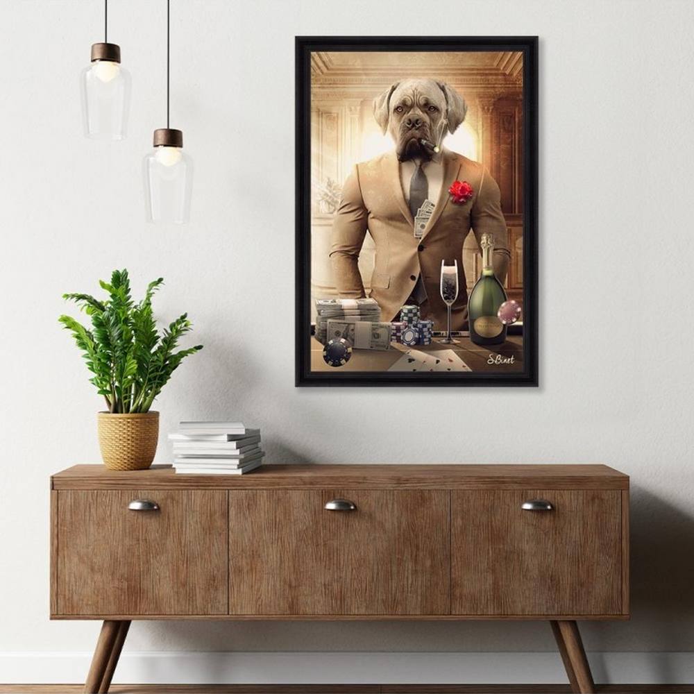 tableau_sylvain_binet_chien_luxury_objet_decoratif_bar_angers tableau sylvain binet Chien Luxury