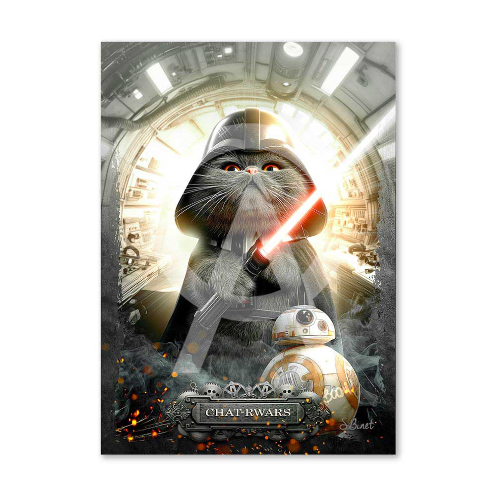 alu_dibond_chat_rwars_decoration_interieur_petit_budget_cadeau_enfant_film Alu Dibond Chat-Rwars Sylvain Binet