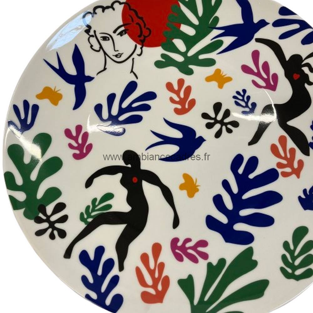 assiette détails couleurs porcelaine