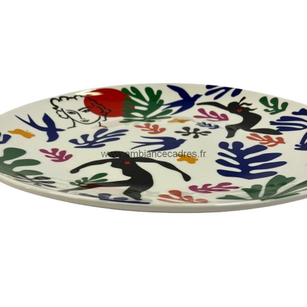 assiette plat à tarte esprit matisse