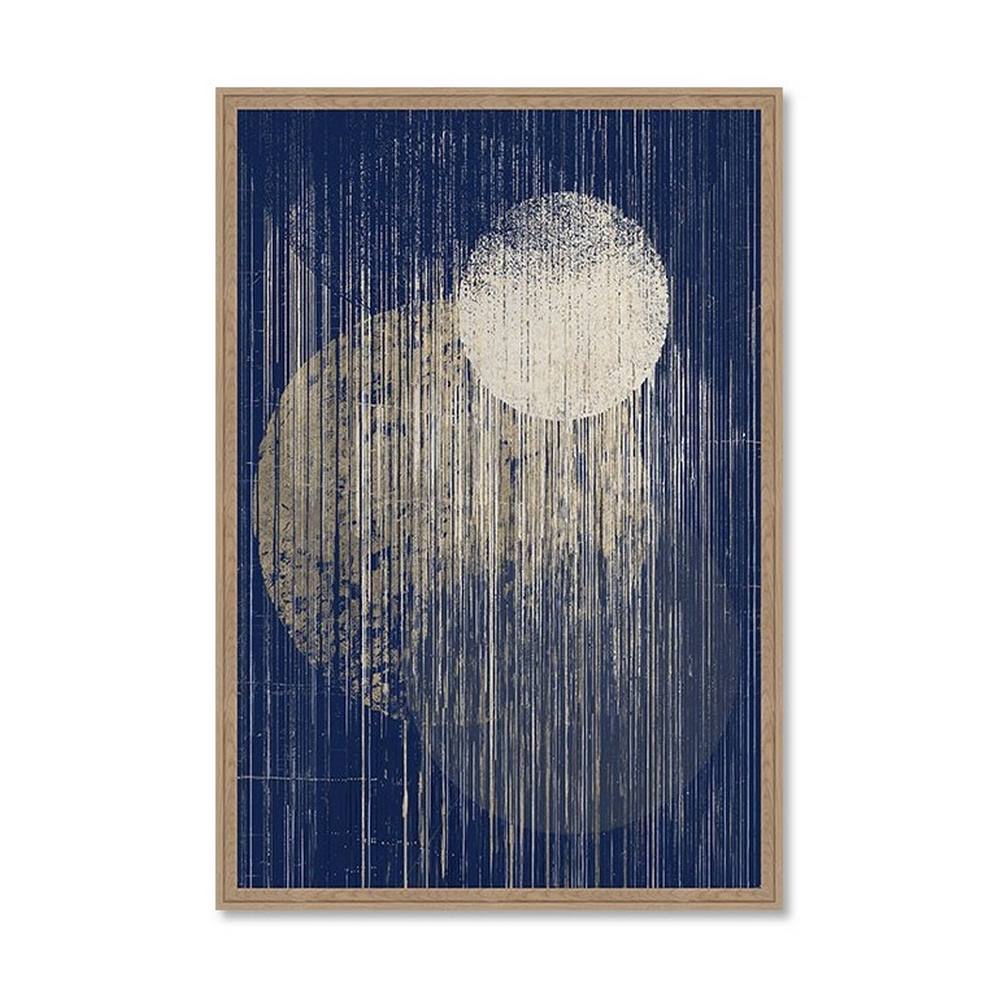 Cadre Abstrait Cercle Bleu Blanc