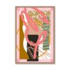 Cadre Abstrait Coloré Rose Vert
