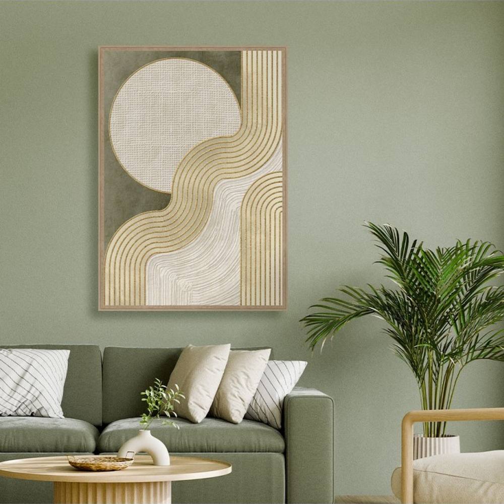 Cadre Apaisant Formes Géométriques Beiges