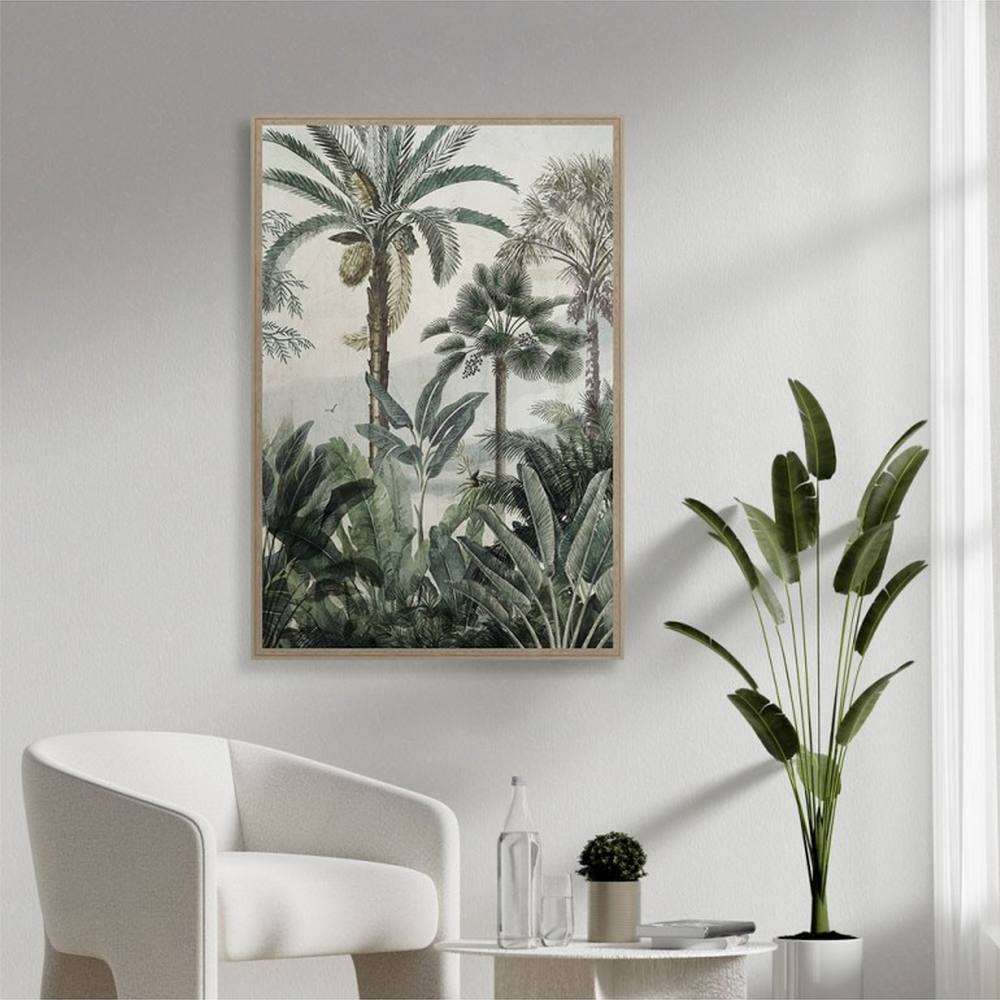 cadre_arbres_tropicaux_jungle_evoa_design_caf_25017_vert_palmier_exotique_deco_chambre_sobre Cadre Arbre Tropicaux Evoa Design