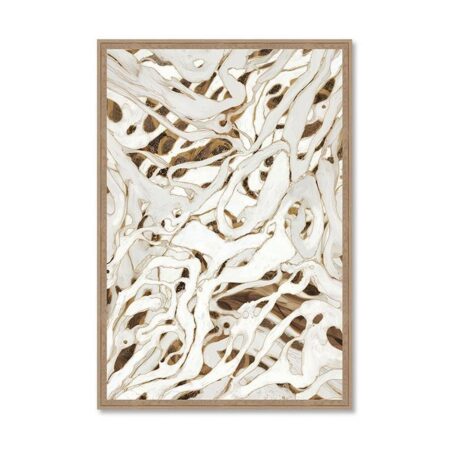 Cadre Contemporain Abstrait Marron Beige