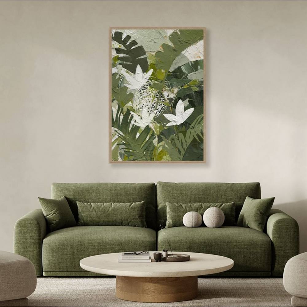 Cadre Feuilles Vertes Tropical Evoa Design