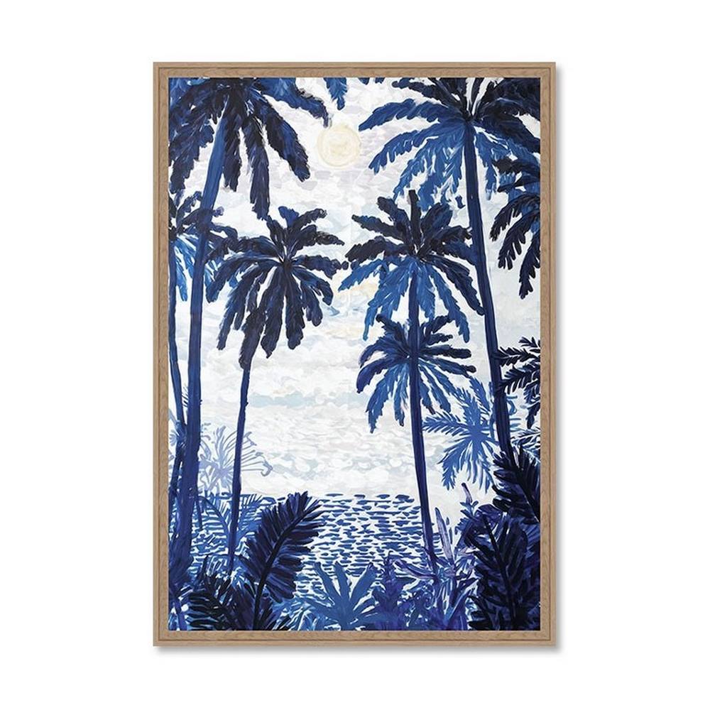 Cadre Paysage Palmiers Bleus Evoa Design