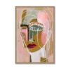 Cadre Portrait Abstrait Tons Rose