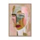 Cadre Portrait Abstrait Tons Rose