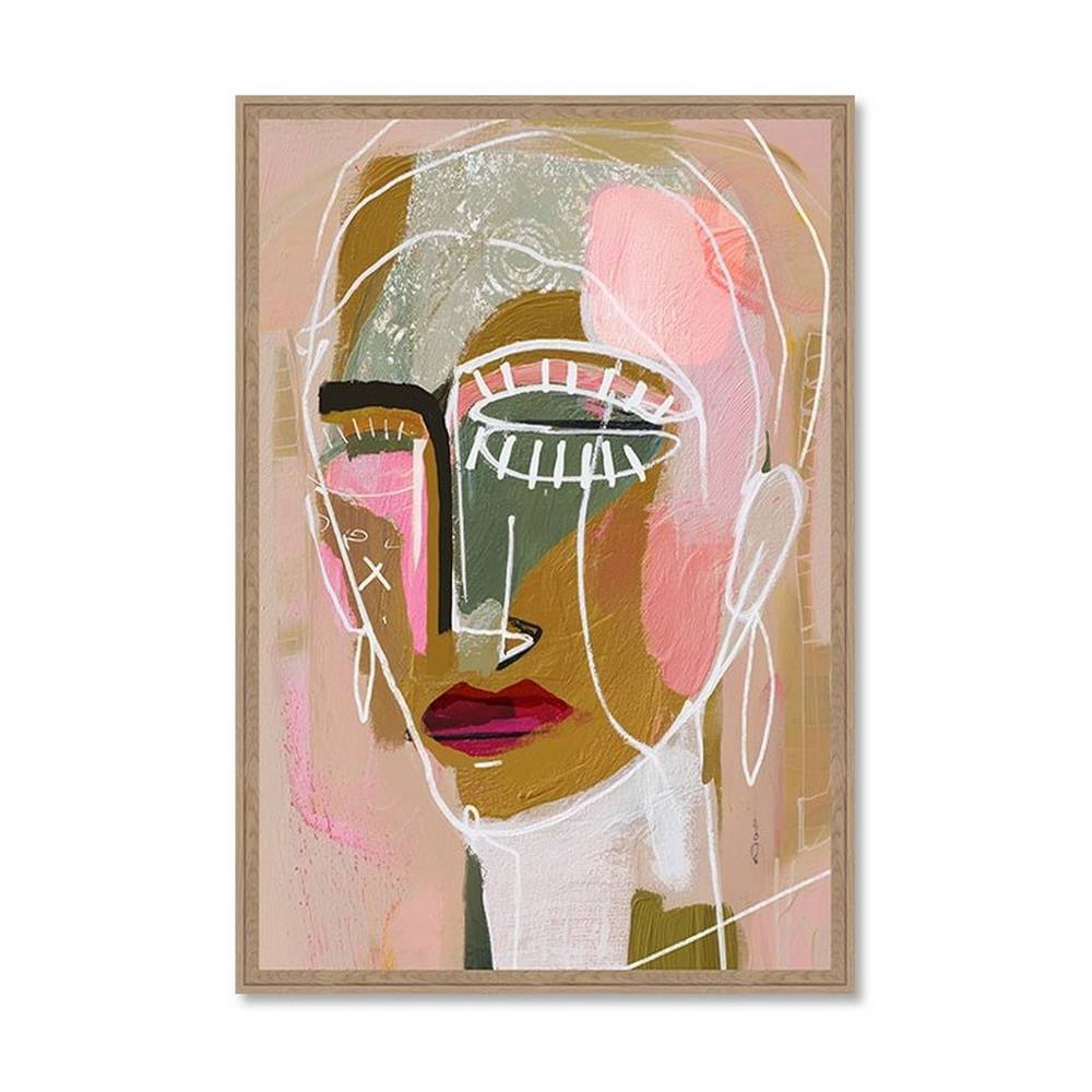 cadre_portrait_abstrait_tons_roses_evoa_design_caf_25053_style_boheme_chic Cadre Portrait Abstrait Tons Rose