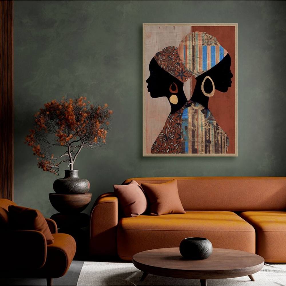 Cadre Silhouettes Femmes Africaines Evoa Design