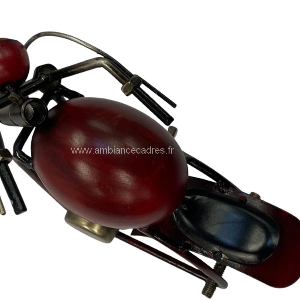déco à poser petite moto rouge