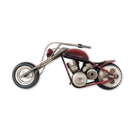 Déco Métal à Poser Moto Rouge