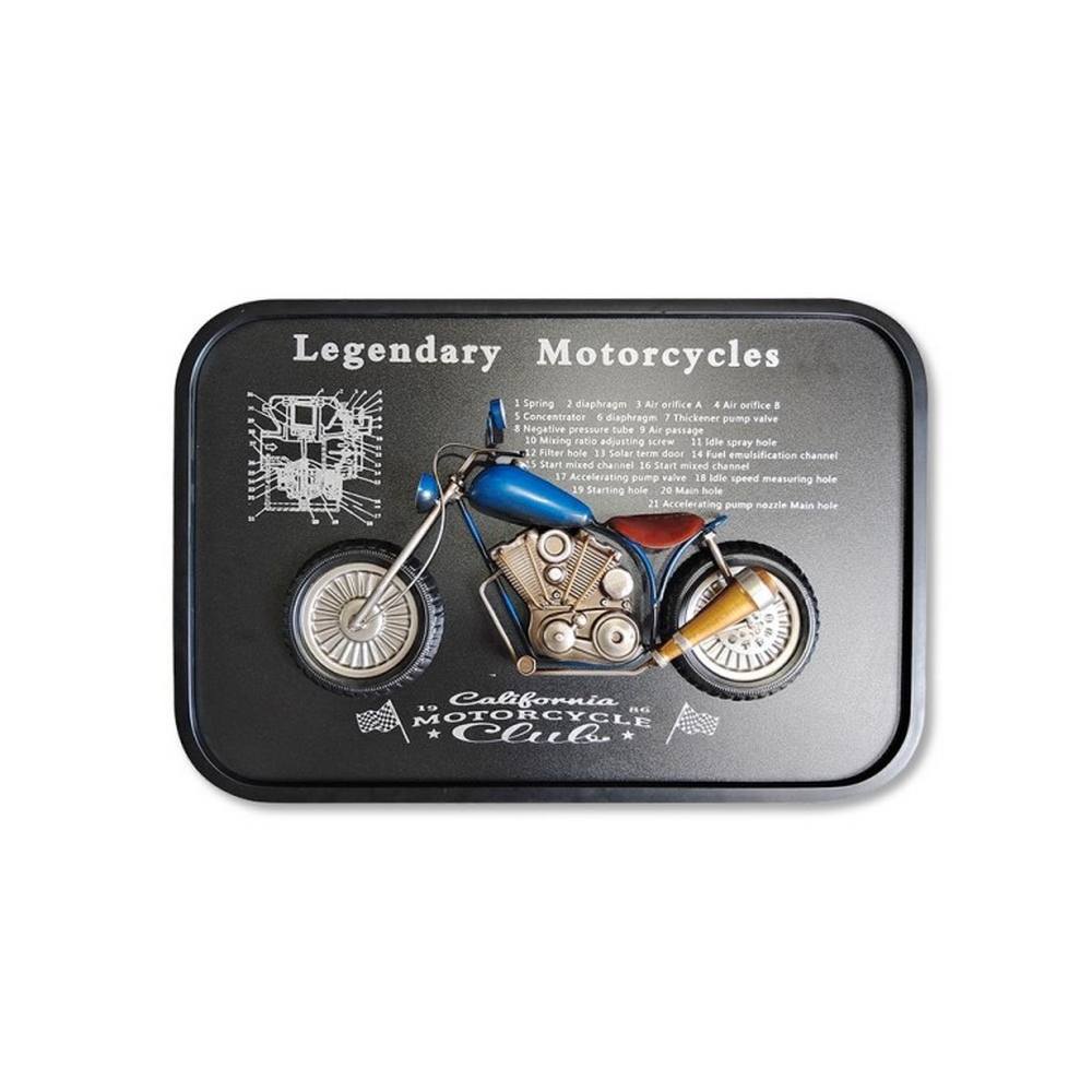 Déco Murale Moto Bleu Nuit