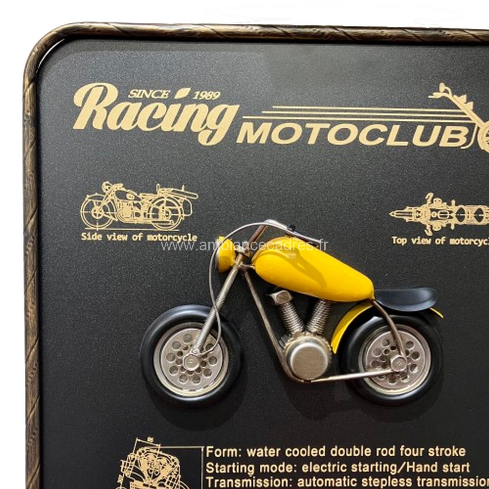 idée cadeau originale Déco Murale 2 Motos Rouge & Jaune