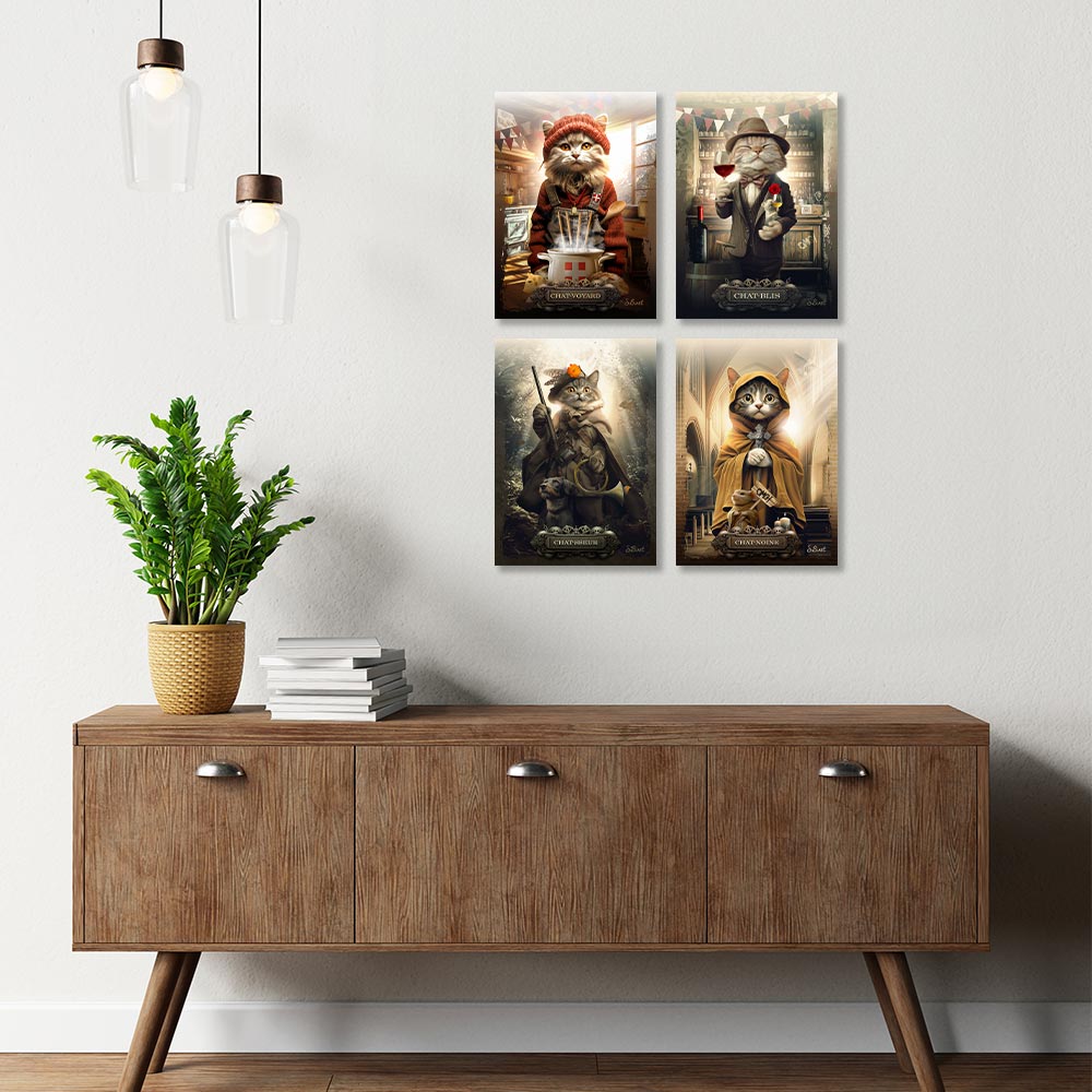 impression_dibond_sylvain_binet_chats_presentoir_20x28_cm_objet_decoratif_petits_prix impression dibond sylvain binet