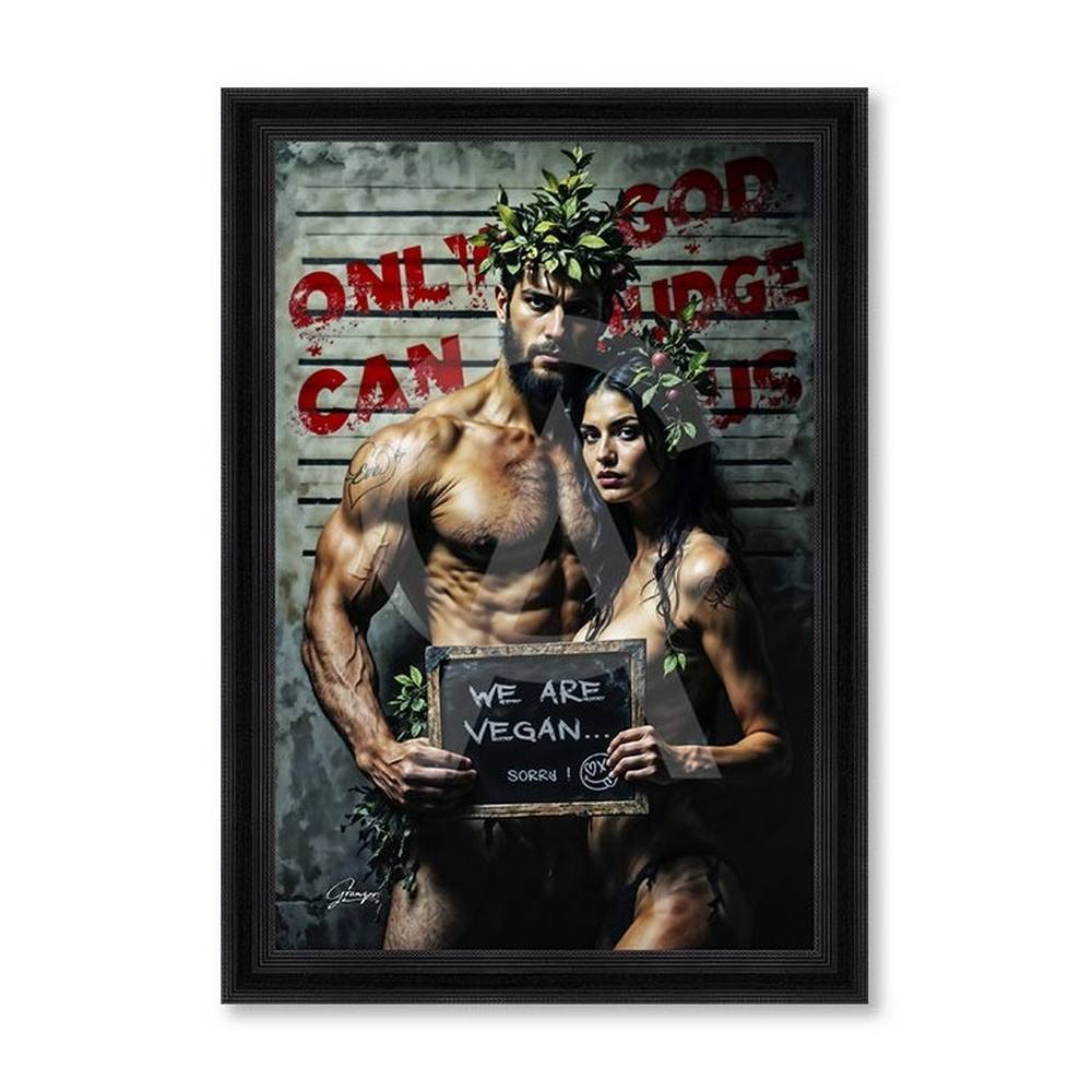 objet_decoratif_adam_and_eve_alexandre_granger_homme_tatouages_nature_fruits objet decoratif Adam et Eve alexandre granger