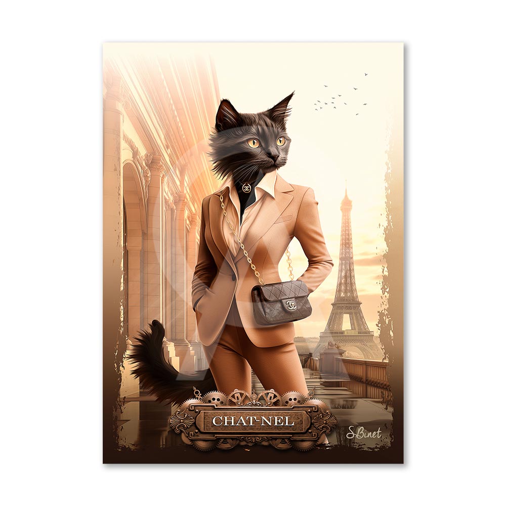 petit_cadre_chat_nel_aluminium_paris_idee_deco_minimaliste_originale_femme Petit Cadre Chat-Nel Sylvain Binet