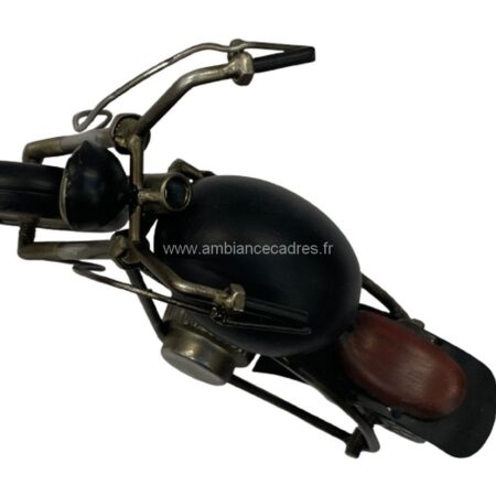 sculpture petite moto noire à poser