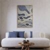 Tableau Abstrait Beige Bleu Evoa Design
