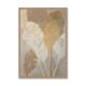 Tableau Abstrait Feuilles Crème Marron