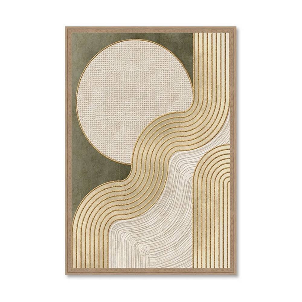 Tableau Abstrait Vert Beige Evoa Design