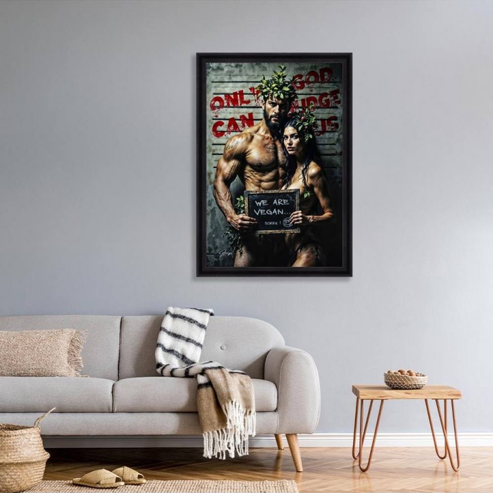 tableau_adam_and_eve_alexandre_granger_we_are_vegan_nous_sommes tableau Adam et Eve alexandre granger