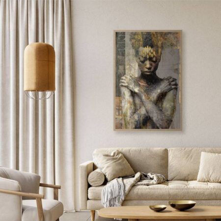 Tableau Africaine Doré