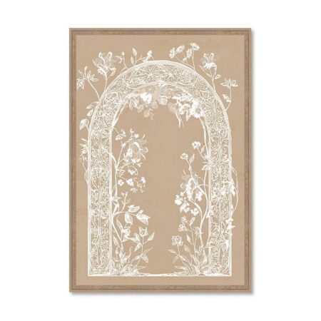 Tableau Arche Florale Blanche