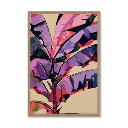 Tableau Bananier Mauve Rose Evoa Design