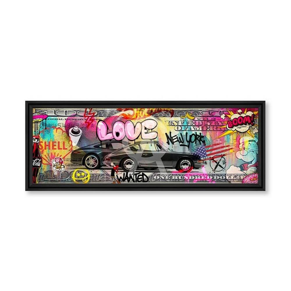 tableau_dollar_love_popeye_rubix_street_art_boom_wanted_shell_voiture_billet tableau Dollar Love Popeye rubix