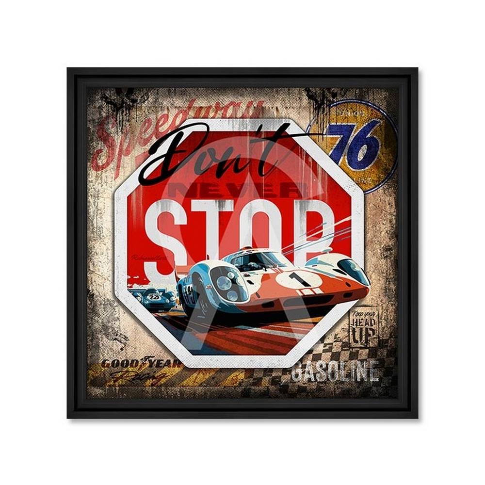 tableau_don_t_never_stop_rubix_panneau_stop_course_voitures_sport Tableau Don't Stop Rubix