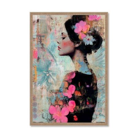 Tableau Femme Profil Floral Evoa Design