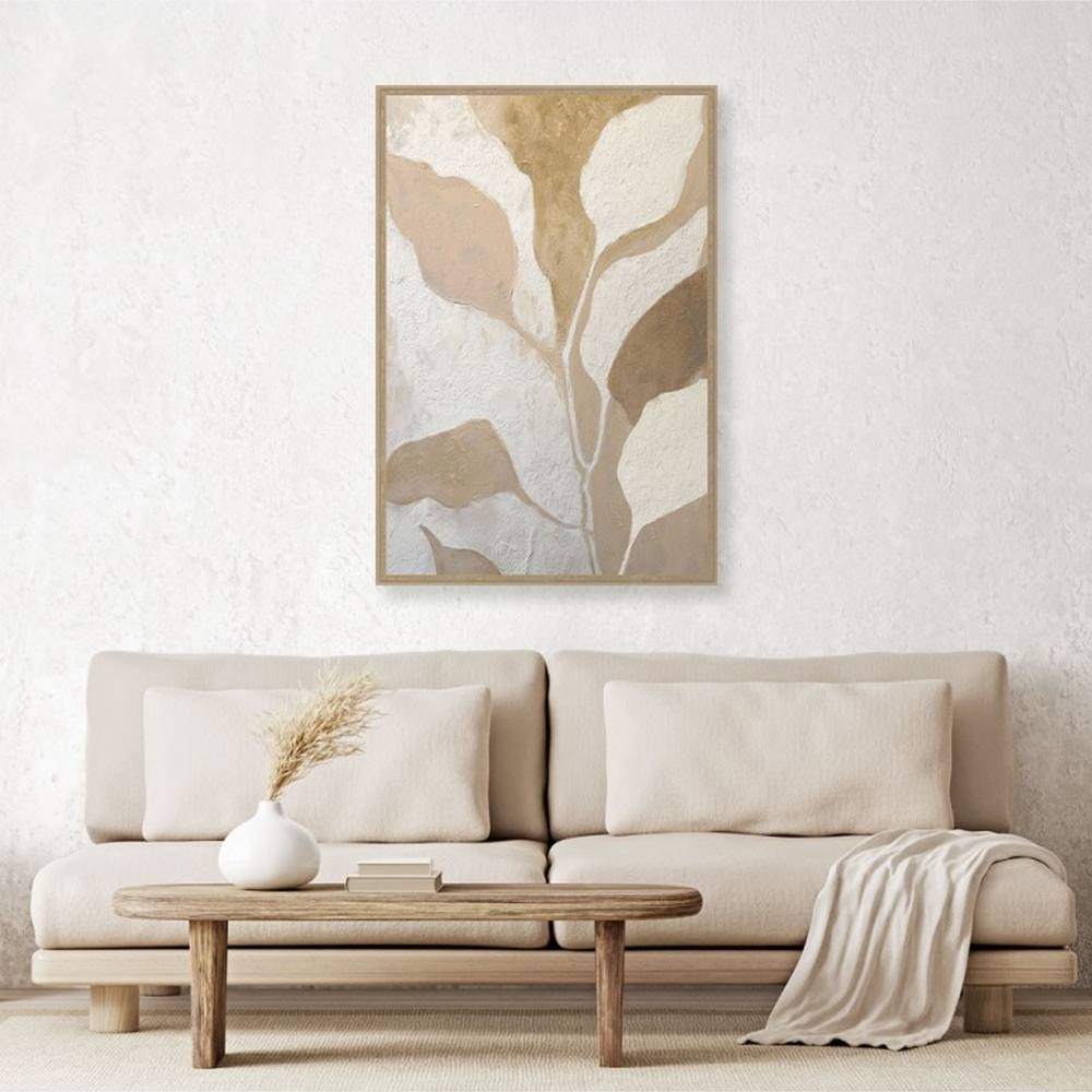 tableau_feuillages_beige_marron_blanc_evoa_design_caf_25070_decoration_murale_nature Tableau Feuillage Beige Marron Blanc