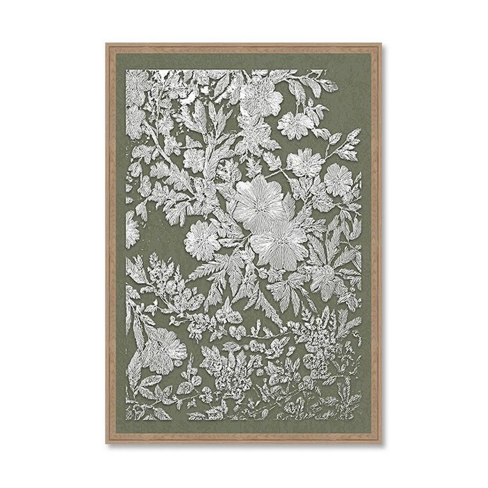 tableau_fleurs_blanche_fond_vert_evoa_design_caf_25038_decoration_style_boheme_chic Tableau Fleurs Blanche Fond Vert