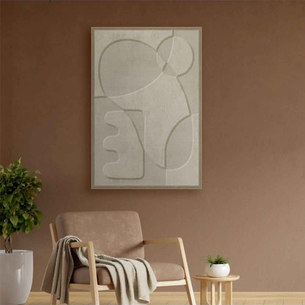 Tableau Formes Abstraites Beiges Apaisantes