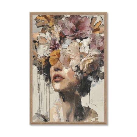 Tableau Moderne Femme Fleurs Evoa Design