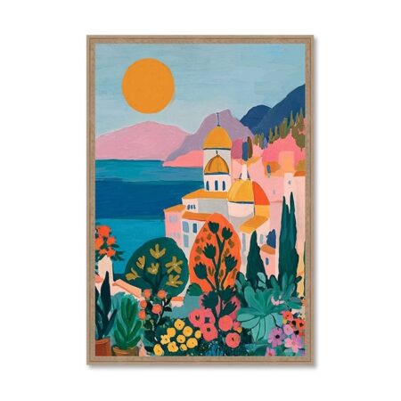 Tableau Paysage Coloré Méditerranéen Evoa Design