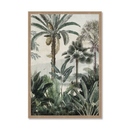 Tableau Paysage Palmier Rétro