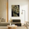 Tableau Portrait Femme Profil Doré Evoa Design