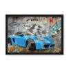tableau_718_omg_rubix_voiture_sport_bleue_street_art_avignon tableau 718 OMG rubix