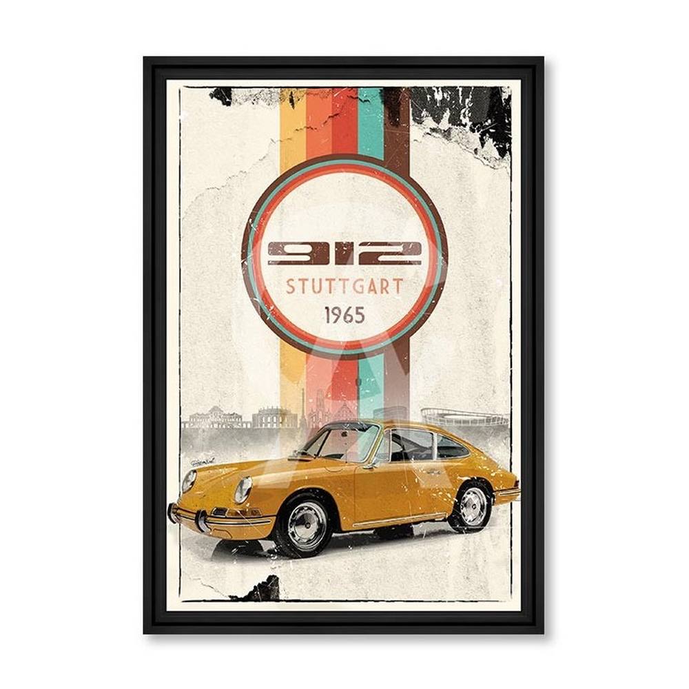 tableau_912_color_rubix_stuttgart_1965_retro_voiture_jaune_collection_colombes tableau 912 Color rubix